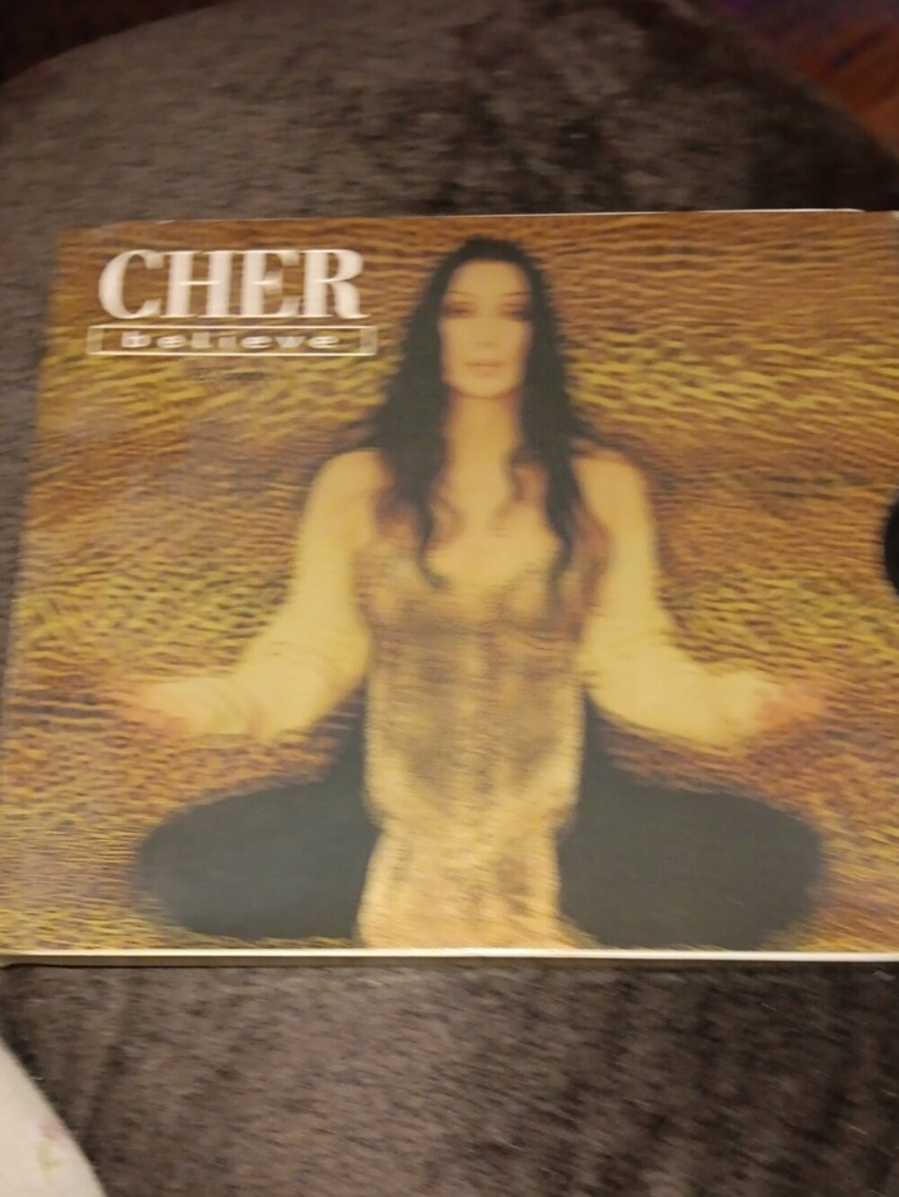Cher "Believe" Album Cover - Gold & Black